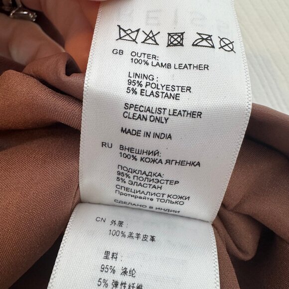 Reiss- Sleeveless Leather Top- sz. 8 - Picture 3 of 5